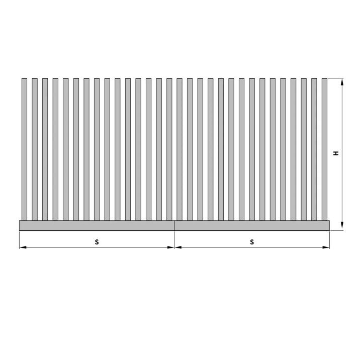 Przęsło palisadowe aluminiowe INFINITY AW.AL.141.