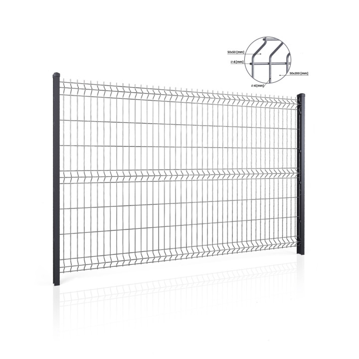 Panel ogrodzeniowy VEGA B Light 3D. Oczko 50x200.