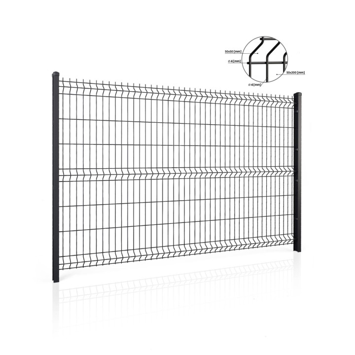 Panel ogrodzeniowy VEGA B Light 3D. Oczko 50x200. Paleta 50 szt.