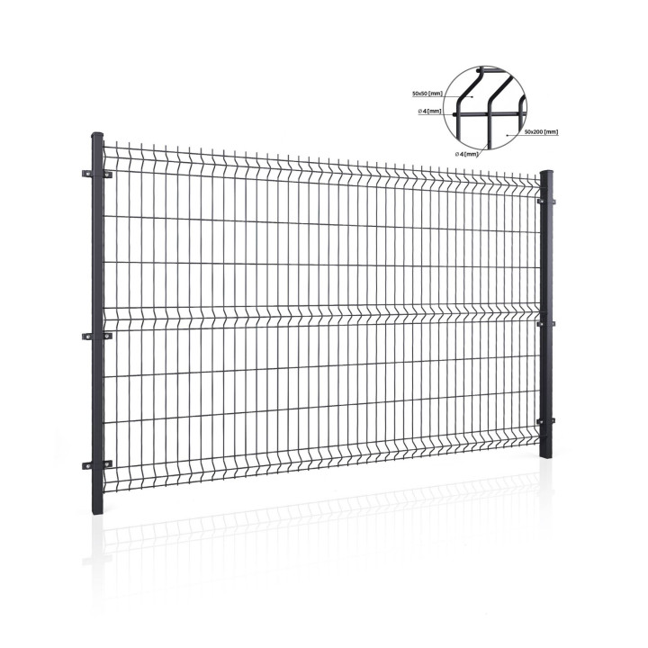 Panel ogrodzeniowy VEGA B Light 3D. Oczko 50x200. Paleta 50 szt.