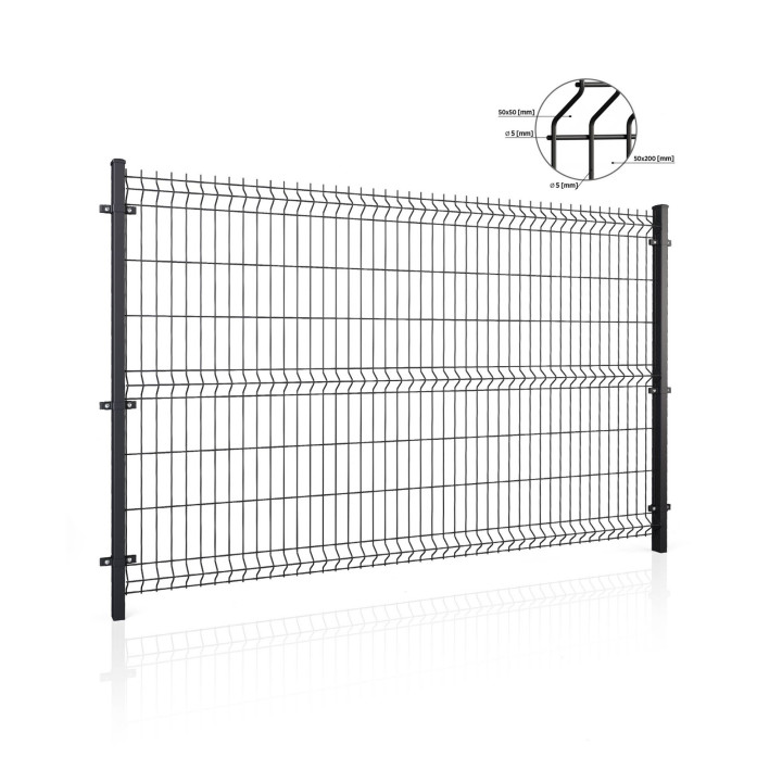 Panel ogrodzeniowy VEGA B 3D. Oczko 50x200.