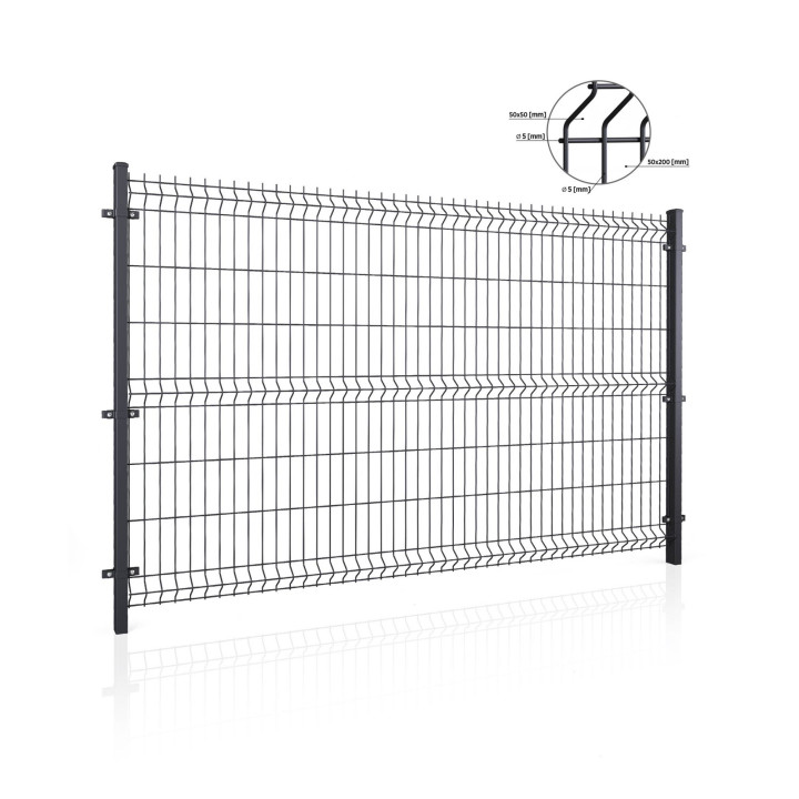Panel ogrodzeniowy VEGA B 3D. Oczko 50x200. Paleta 50 szt.