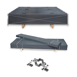 Panel ogrodzeniowy VEGA B Light 3D oczko: 55x200, słupy i akcesoria OMEGA Light. Palety po 50 kpl.
