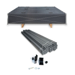 Panel ogrodzeniowy VEGA B Light 3D oczko: 55x200, słupy i akcesoria GAMMA. Palety po 50 kpl.