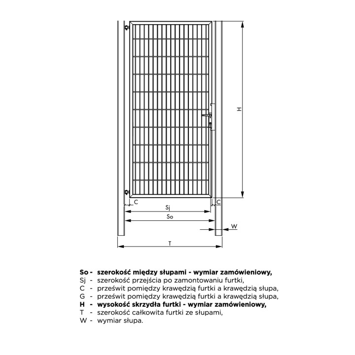 Furtka panelowa Gardia Light.