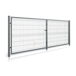 Brama panelowa dwuskrzydłowa Modest Light.