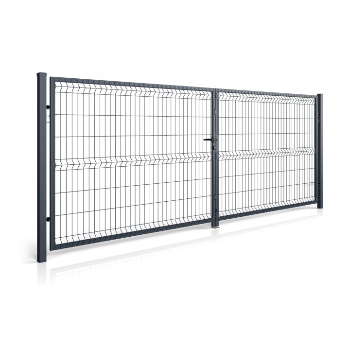 Brama panelowa dwuskrzydłowa Modest Light.