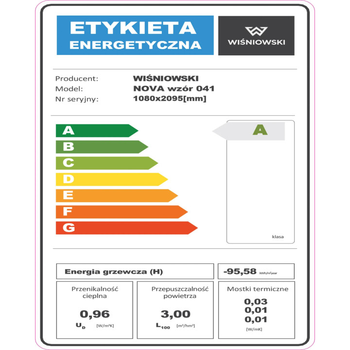 Drzwi zewnętrzne NOVA - wzór 041