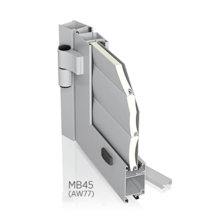 Drzwi gospodarcze panelowe - DoorLight 45. Profil AW 77.