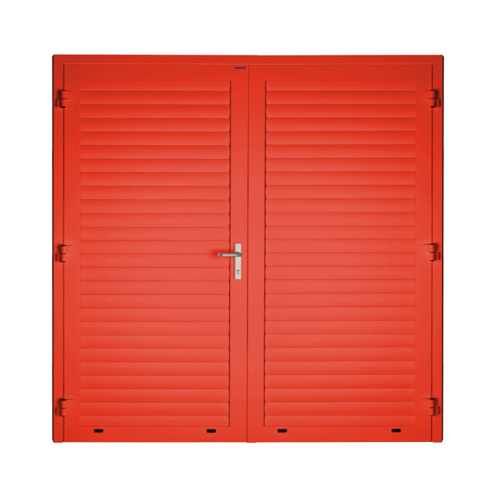 Drzwi gospodarcze panelowe dwuskrzydłowe - DoorLight 45. Profil AW 77.