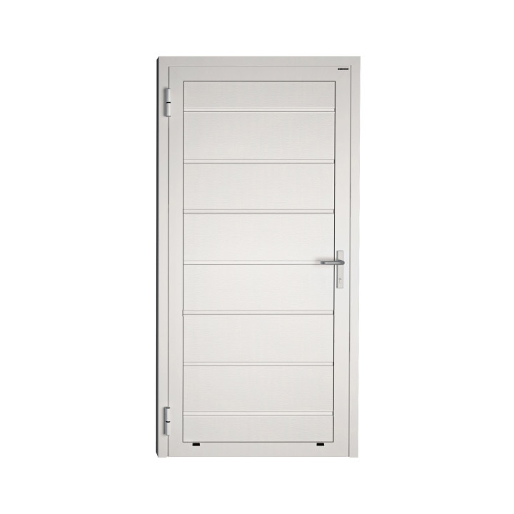 Drzwi gospodarcze panelowe - DoorPro 45. Panel z przetłoczeniami wysokimi.