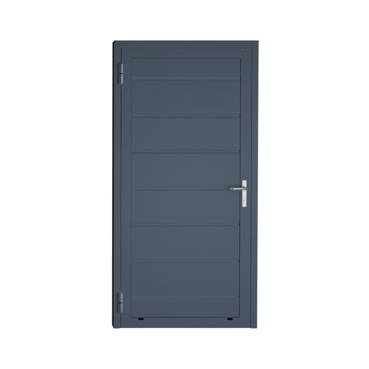 Drzwi gospodarcze panelowe - DoorPro 45. Panel z przetłoczeniami wysokimi.