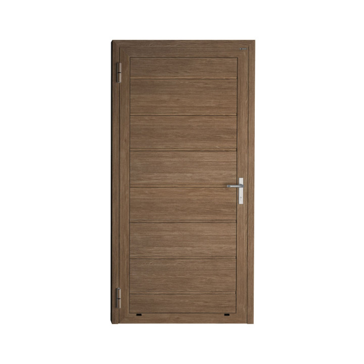 Drzwi gospodarcze panelowe - DoorPro 45. Panel z przetłoczeniami wysokimi.