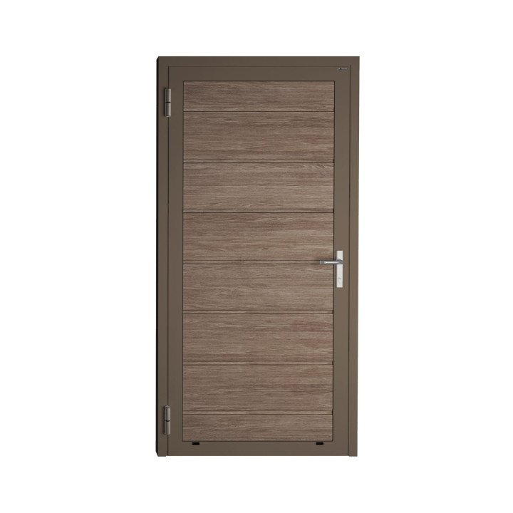Drzwi gospodarcze panelowe - DoorPro 45. Panel z przetłoczeniami wysokimi.