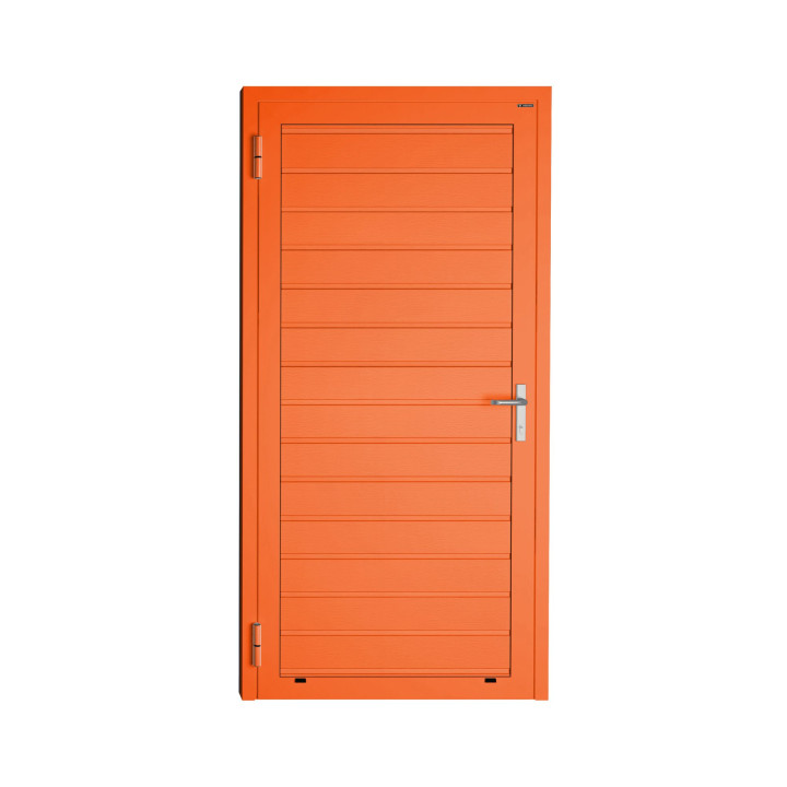 Drzwi gospodarcze panelowe - DoorPro 45. Panel z przetłoczeniami niskimi.