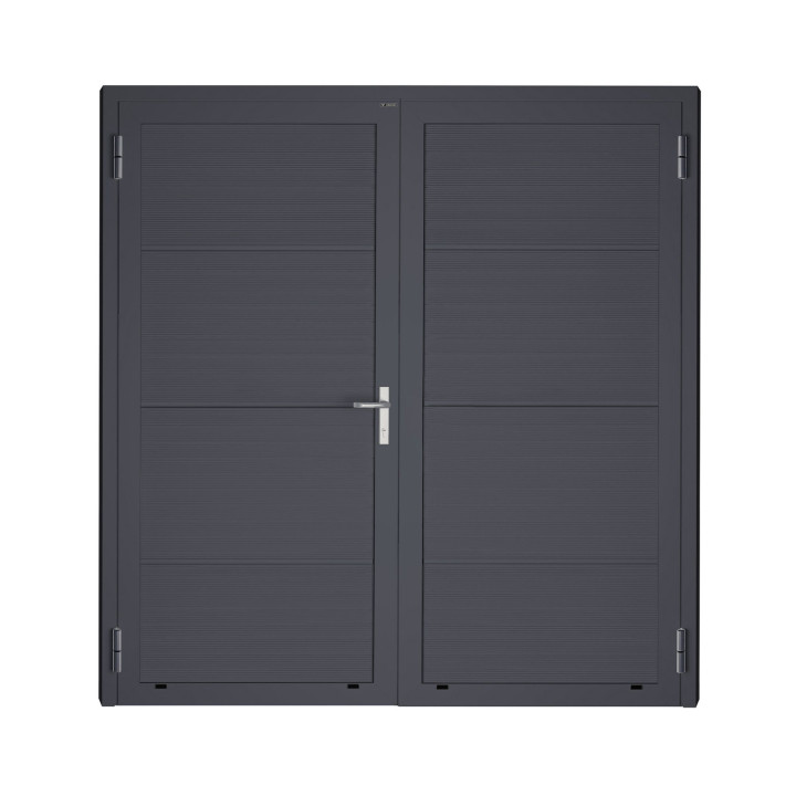 Drzwi gospodarcze panelowe dwuskrzydłowe - DoorPro 45. Panel V.