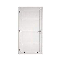 Drzwi gospodarcze panelowe - DoorPro 60. Panel gładki, bez przetłoczeń.