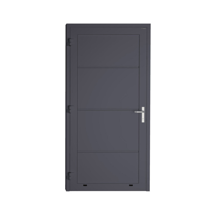 Drzwi gospodarcze panelowe - DoorPro 60. Panel gładki, bez przetłoczeń.