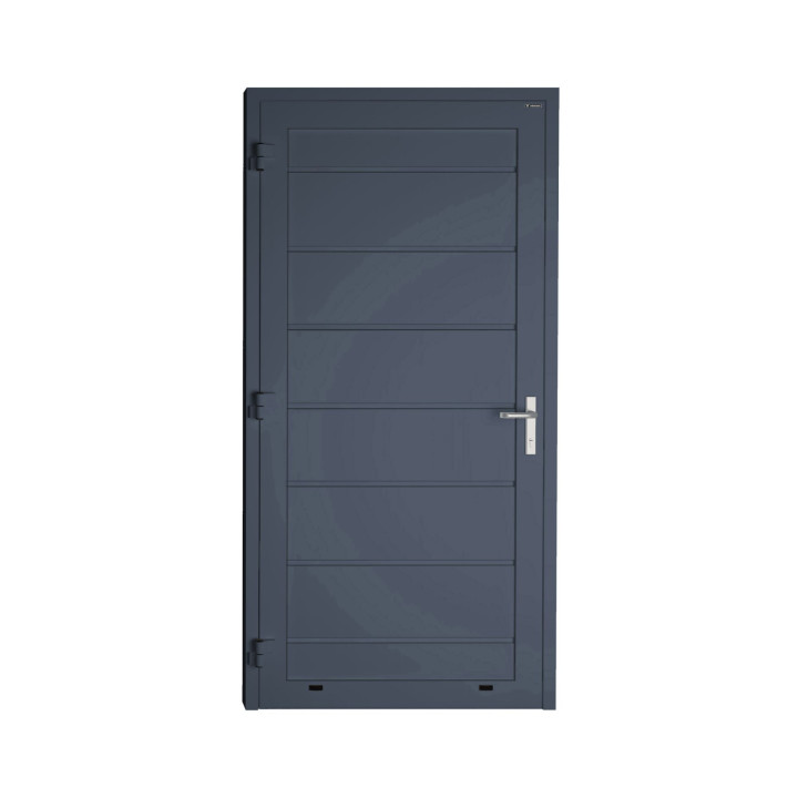 Drzwi gospodarcze panelowe - DoorPro 60. Panel z przetłoczeniami wysokimi.
