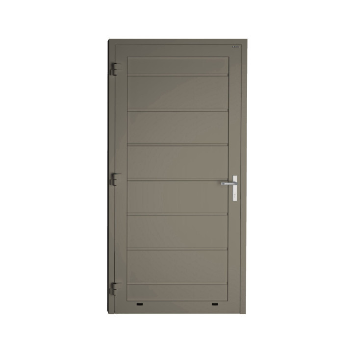 Drzwi gospodarcze panelowe - DoorPro 60. Panel z przetłoczeniami wysokimi.