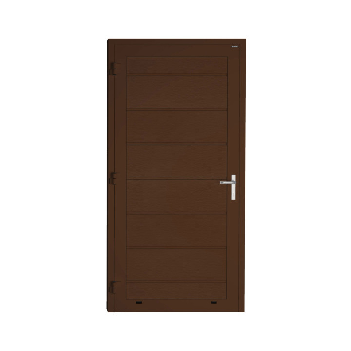Drzwi gospodarcze panelowe - DoorPro 60. Panel z przetłoczeniami wysokimi.