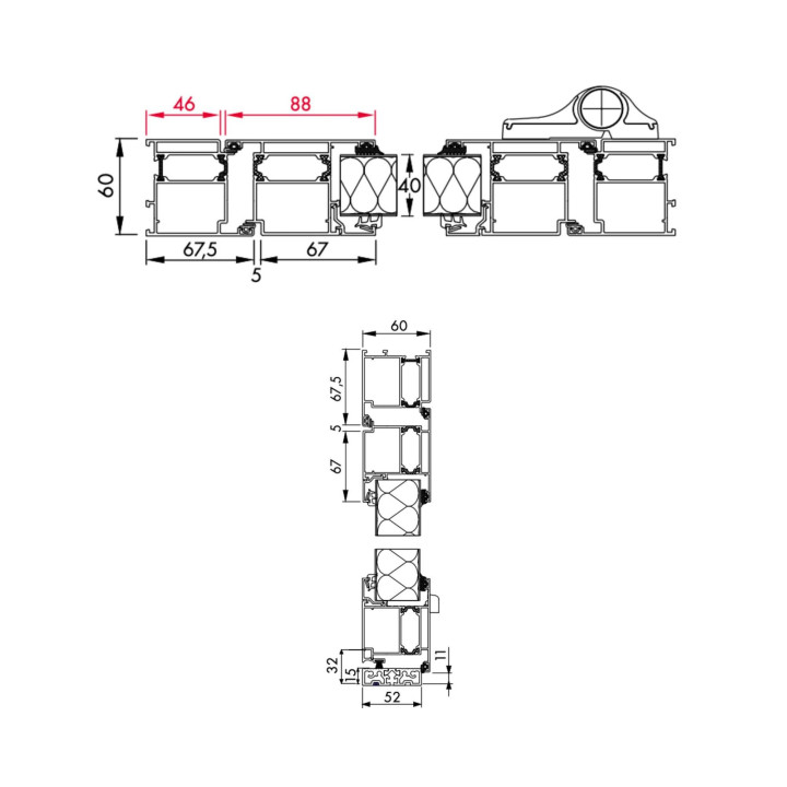Drzwi gospodarcze panelowe - DoorPro 60. Panel V.