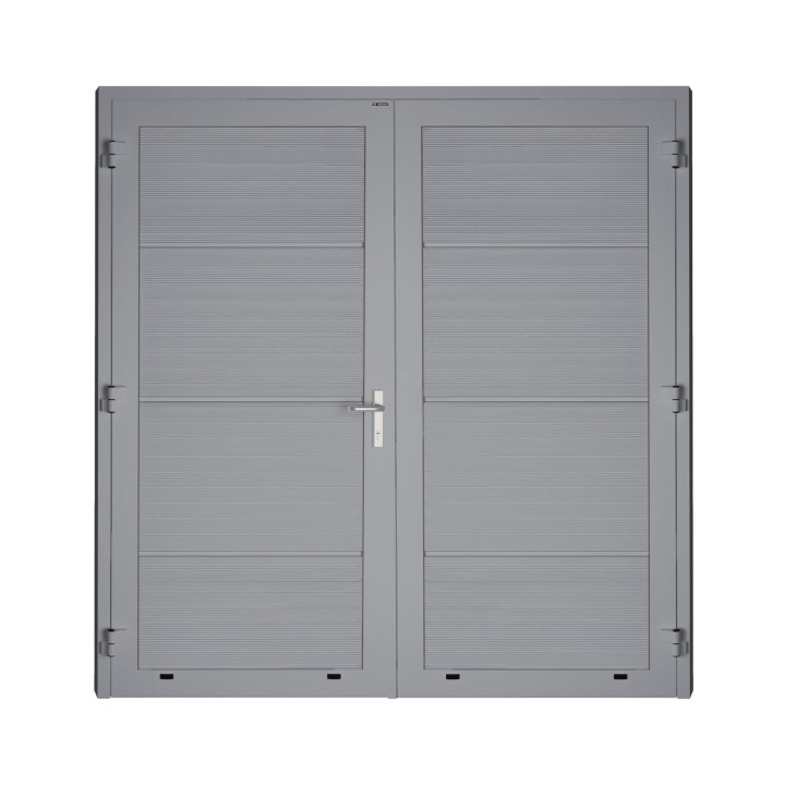 Drzwi gospodarcze panelowe dwuskrzydłowe - DoorPro 60. Panel V.
