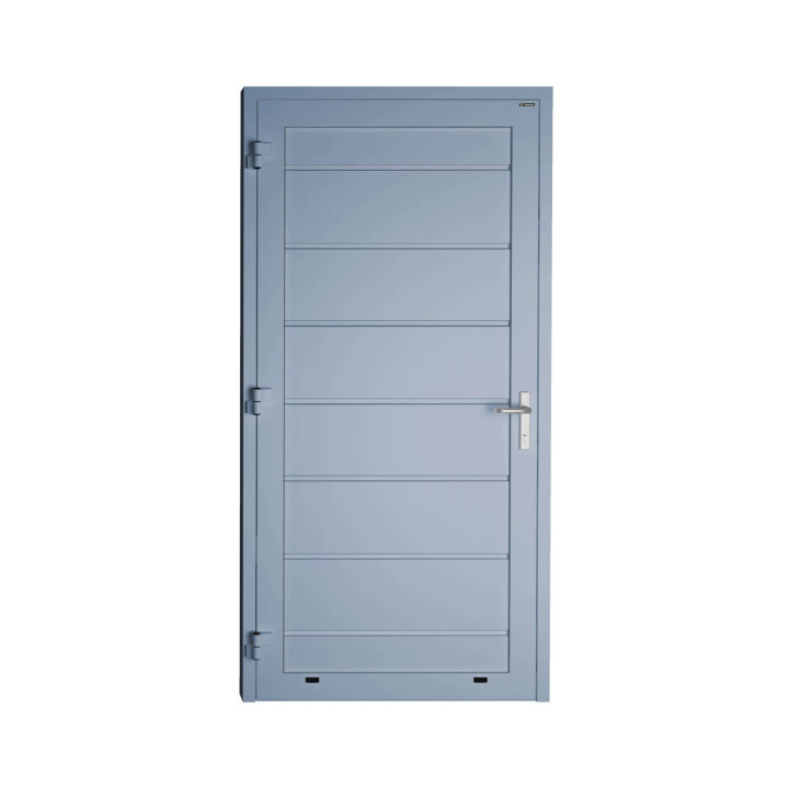 Drzwi gospodarcze panelowe - DoorPro 70. Panel z przetłoczeniami wysokimi.