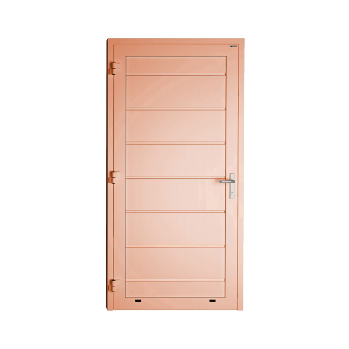 Drzwi gospodarcze panelowe - DoorPro 70. Panel z przetłoczeniami wysokimi.