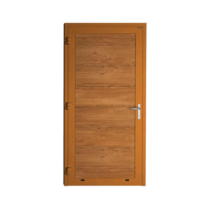 Drzwi gospodarcze panelowe - DoorPro 70. Panel z przetłoczeniami wysokimi.