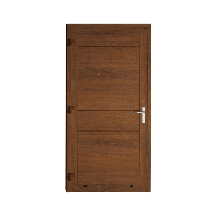 Drzwi gospodarcze panelowe - DoorPro 70. Panel z przetłoczeniami wysokimi.