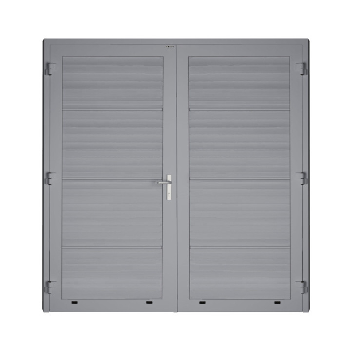 Drzwi gospodarcze panelowe dwuskrzydłowe - DoorPro 70. Panel V.
