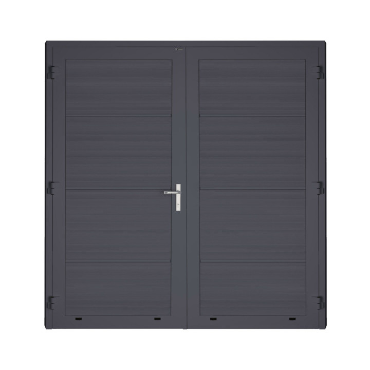 Drzwi gospodarcze panelowe dwuskrzydłowe - DoorPro 70. Panel V.