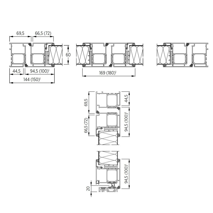 Drzwi panelowe - DoorTherm 86. Panel z przetłoczeniami wysokimi.