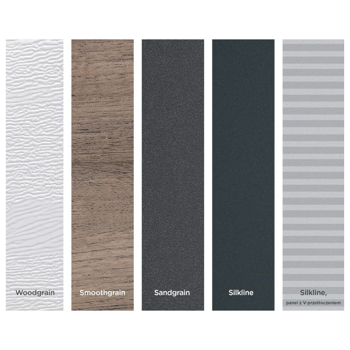 Drzwi panelowe - DoorTherm 86. Panel z przetłoczeniami wysokimi.