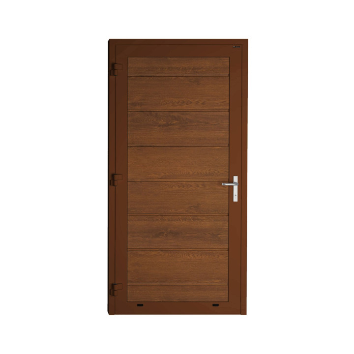 Drzwi panelowe - DoorTherm 86. Panel z przetłoczeniami wysokimi.