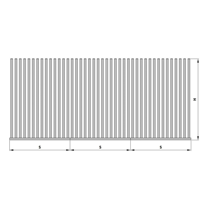 Przęsło palisadowe stalowe INFINITY AW.10.132.