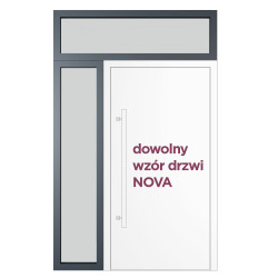 Doświetle boczne lewe i naświetle górne do drzwi NOVA.