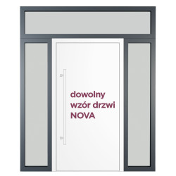 Podwójne doświetle boczne i naświetle górne do drzwi NOVA.