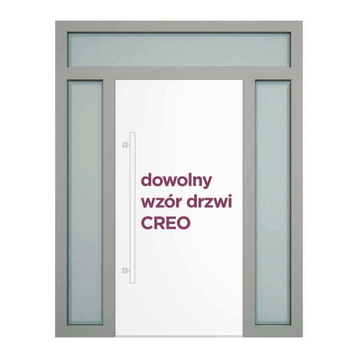 Podwójne doświetle boczne i naświetle górne do drzwi CREO.