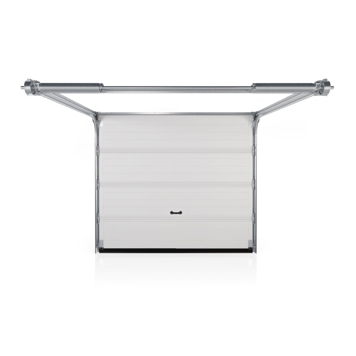 Brama garażowa segmentowa UniTherm - panel gładki, bez przetłoczeń. Sterowanie ręczne.