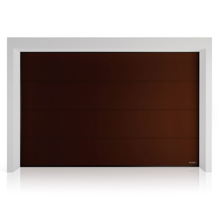 Brama garażowa segmentowa UniTherm - panel gładki, bez przetłoczeń. Sterowanie ręczne.