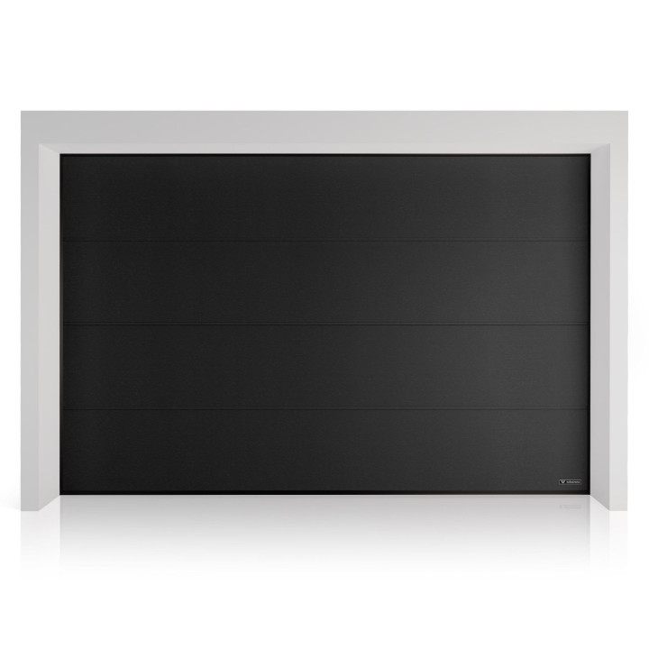 Brama garażowa segmentowa UniTherm - panel gładki, bez przetłoczeń. Sterowanie ręczne.