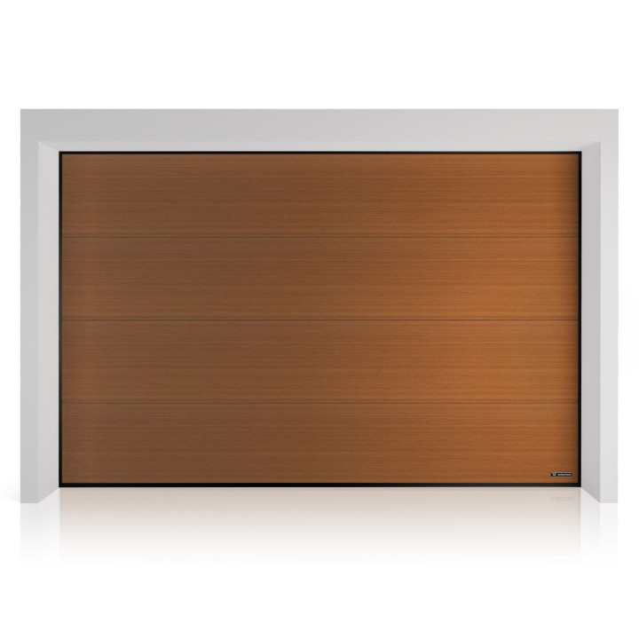 Brama garażowa segmentowa UniTherm - panel gładki, bez przetłoczeń. Sterowanie ręczne.