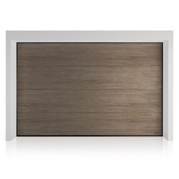 Brama garażowa segmentowa UniTherm - panel gładki, bez przetłoczeń. Sterowanie ręczne.