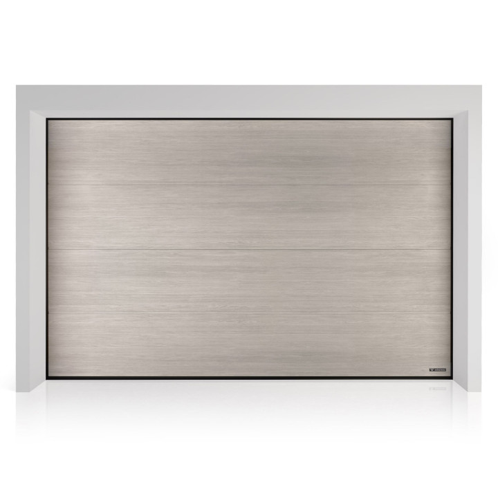 Brama garażowa segmentowa UniTherm - panel gładki, bez przetłoczeń. Sterowanie ręczne.