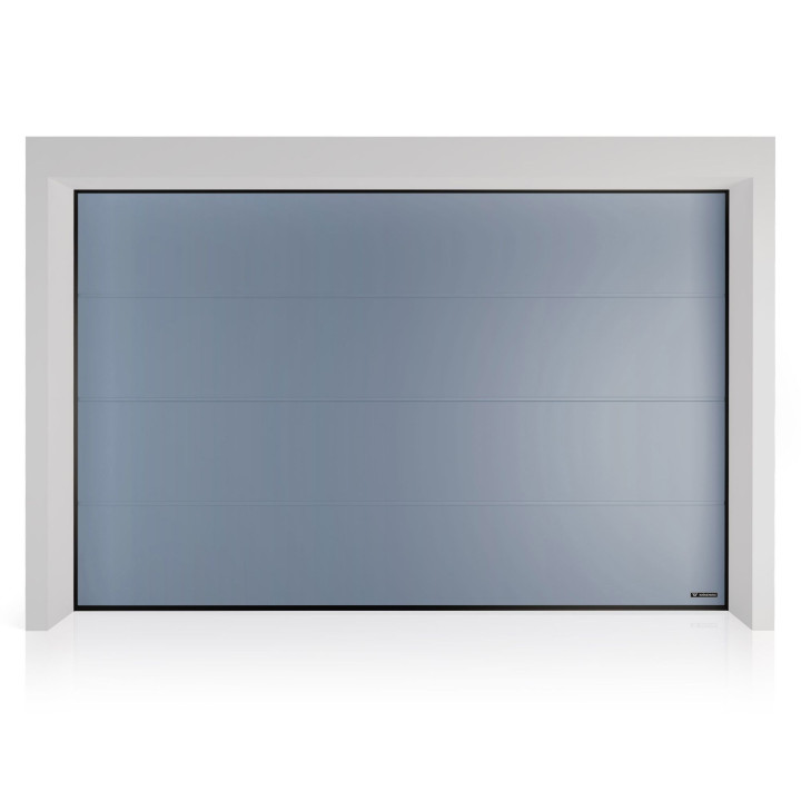 Brama garażowa segmentowa UniTherm - panel gładki, bez przetłoczeń. Sterowanie ręczne.