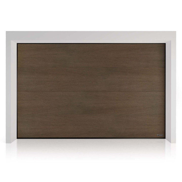 Brama garażowa segmentowa UniTherm - panel gładki, bez przetłoczeń. Sterowanie ręczne.