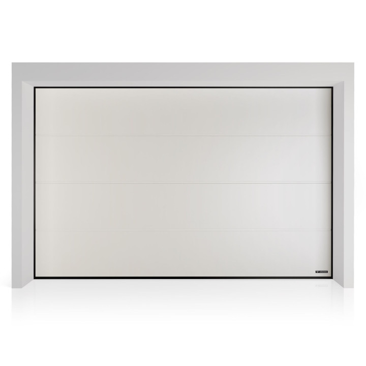 Brama garażowa segmentowa UniTherm - panel gładki, bez przetłoczeń. Sterowanie automatyczne MOTO io.