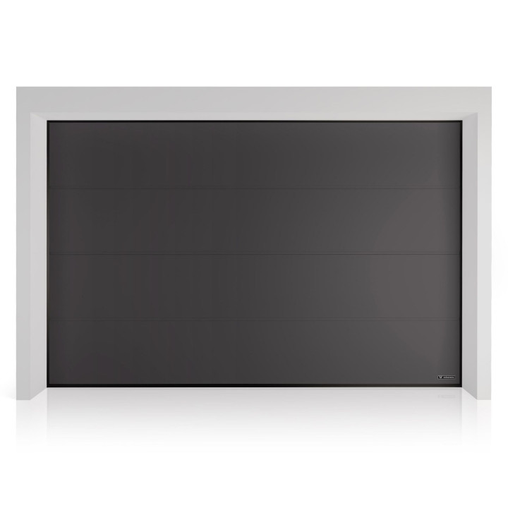 Brama garażowa segmentowa UniTherm - panel gładki, bez przetłoczeń. Sterowanie automatyczne MOTO io.